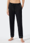 Pantalon confort long / extra-long passepoil modal noir - Mix+Relax