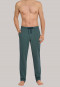 Loungehose lang Feininterlock dunkelgrün gemustert - Mix+Relax