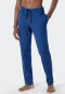 Loungehose lang Feininterlock Organic Cotton gemustert aqua - Mix+Relax