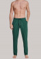 Lounge pants long fine interlock stripes green - Mix+Relax