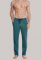 Lounge pants long fine interlock turquoise patterned - Mix + Relax