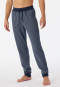 Loungebroek lang fleece manchetten nachtblauw - Mix+Relax