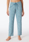 Lounge pants long jersey flowers blue gray - Mix+Relax