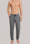 Loungehose lang Jersey Bündchen dunkelgrau meliert - Mix & Relax Cotton