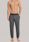 Loungehose lang Jersey Bündchen dunkelgrau meliert - Mix & Relax Cotton Modal