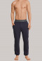 Loungehose lang Jersey Bündchen dunkelgrau - Mix & Relax Cotton Modal