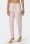 Lounge pants long modal cuffs powder pink - Mix & Relax