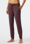 Pantalon d'intérieur long modal bords-côtes rouge-brun  Mix+Relax