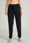 Lounge pants long modal cuffs black - Mix + Relax