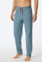 Loungehose lang Organic Cotton blaugrau gemustert - Mix+Relax