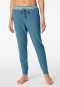 Pantaloni lounge lunghi in cotone organico blu-grigio - Mix+Relax