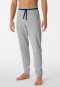 Loungehose lang Organic Cotton Bündchen Streifen grau-meliert - Mix+Relax