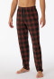 Lounge pants long organic cotton checks anthracite - Mix & Relax