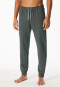 Loungehose lang Sweatware Organic Cotton Bündchen dunkelgrün - Mix+Relax