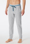 Loungepants long Sweatware Organic Cotton cuffs stripes gray melange - Mix+Relax