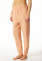 Lounge pants long Tencel sustainable pockets cuffs decorative buttons peach - Lounge Refibra