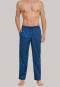 Lounge pants long woven fabric blue-gray patterned - Mix & Relax