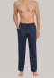 Lounge pants woven long dark blue patterned - Mix+Relax