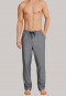 Loungehose lang Webware Fischgrat dunkelgrau gemustert - Mix & Relax
