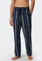 Pantaloni lounge lunghi in tessuto intrecciato di cotone biologico a quadri, multicolore - Mix+Relax