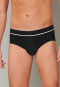 Midi brief double rib organic cotton black - Retro Rib