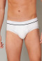 Midi brief double rib organic cotton white - Retro Rib