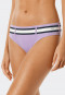 Mini bikini bottoms lined striped elastic waistband purple - California Dream