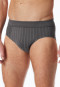 Minislip Feininterlock gestreift anthrazit - Fine Interlock