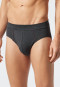Mini briefs organic cotton piping anthracite heather/red - Comfort Fit