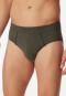 Mini briefs organic cotton piping heather green - Comfort Fit