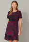 Sleep shirt short-sleeved stripes black-red – selected! premium