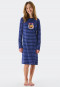 Sleep shirt long-sleeved organic cotton stripes horse horseshoe blue - Horse World