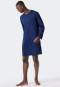 Camicia da notte a maniche lunghe con scollo a V e fantasia, blu reale/blu scuro - Essentials Nightwear