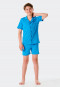 Pyjama kurz Organic Cotton Knopfleiste aqua - Pyjama Story
