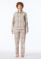 Pyjama lang Flanell beige kariert - Selected Premium Warming