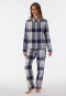 Pyjama lang Flanell Organic Cotton Karos multicolor - selected! premium
