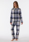 Pajamas long flannel organic cotton checked multi-color - selected! premium