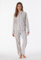 Pyjama lang Flanell Organic Cotton Streifen flieder - selected! premium