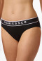 Slip rio double côtelé coton bio noir - Pure Rib