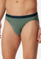 Slip Rio modal rayé vert foncé/blanc - Duality Function
