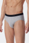 Slip Rio, confezione da 3, fascia elastica in vita in cotone organico di colore nero/grigio - 95/5