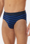 Slips Rio lot de 3 coton bio taille élastique uni/rayé bleu foncé - 95/5