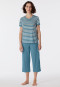 Pyjama 3/4 longueur gris bleu - Casual Essentials