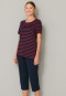 pajamas 3/4-length stripes black-red - selected! premium inspiration