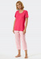 Pyjama 3/4 Tencel rose - Pure Stripes
