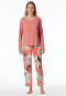 Schlafanzug 7/8 Doppelripp papaya - Modern Nightwear