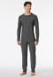 Pyjama dubbelrib lange donkergrijs gemêleerd - Modern Nightwear
