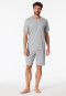 Pyjama shortama grijs gedessineerd - Fine Interlock