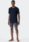 Pajamas short interlock button placket jade patterned - Fine Interlock