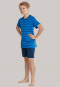 Pajamas short jersey crew neck striped royal blue - Surfer Style